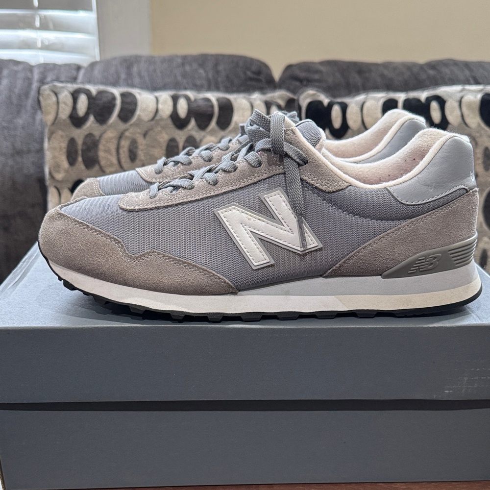 New Balance 515 Men's Grey Suede & Mesh Sneakers